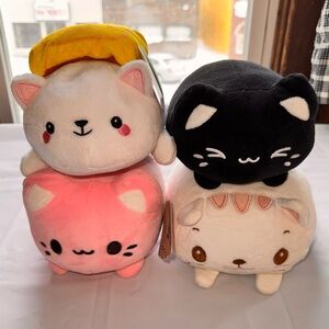 Black Sesame Meowchi and Cat Plush Toy Collection